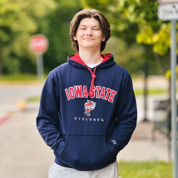 Champion Spirit Collection Navy Contrast Hooded Sweatshirt